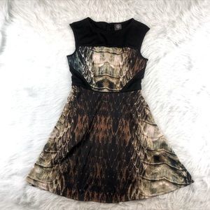 Vince Camuto snake print skater dress